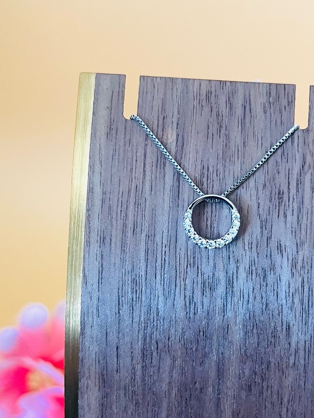 Chic Silver Circle Pendant Necklace